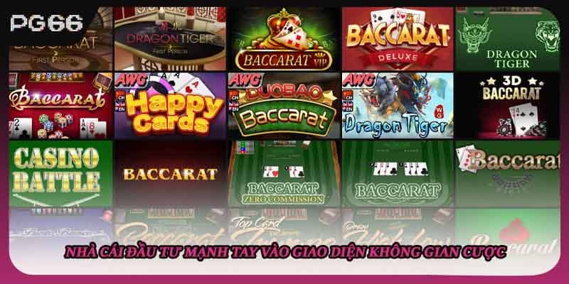 Nhà cái đầu tư mạnh tay vào giao diện không gian cược Nhà cái đầu tư mạnh tay vào giao diện không gian cược